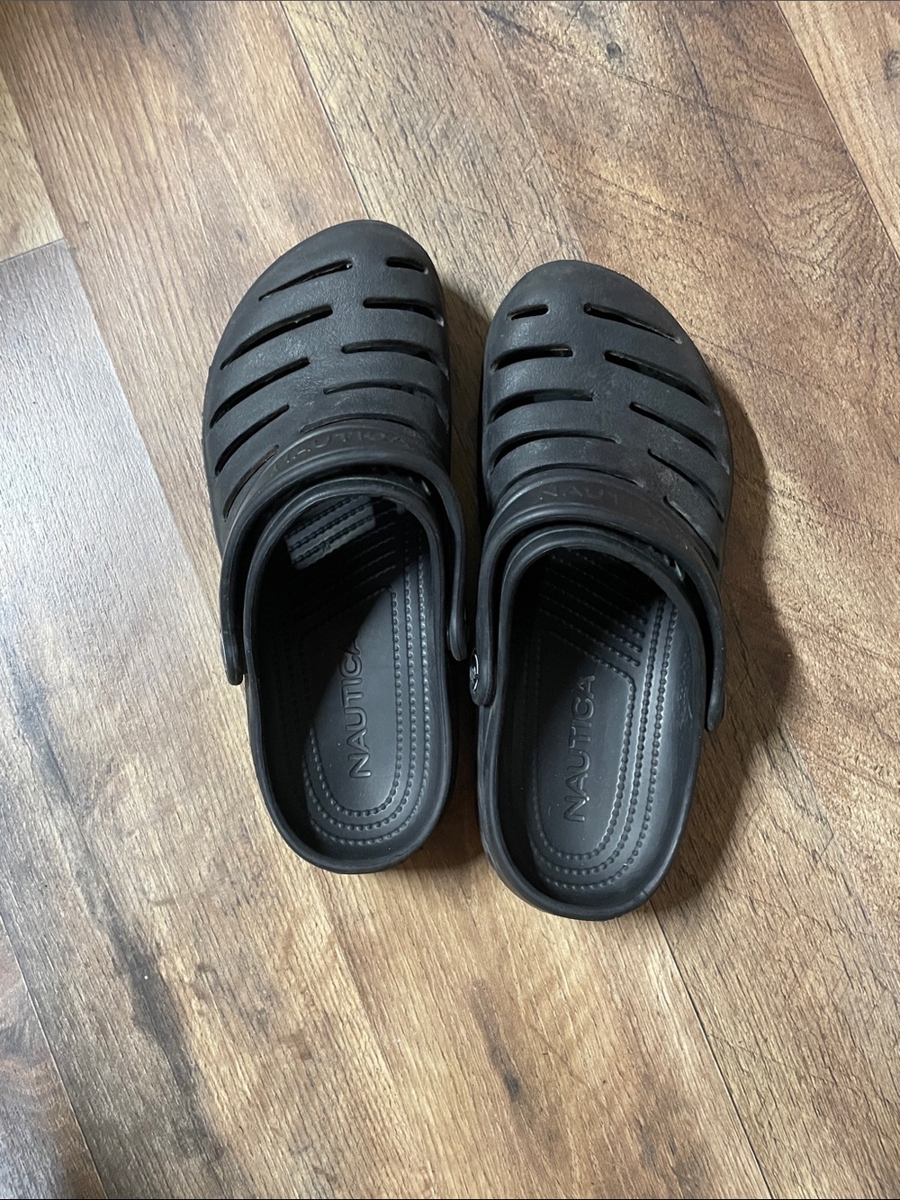 Nautica Black Slip-On Clog Sandals